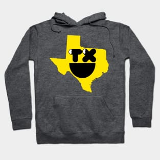 Texas States of Happynes- Texas Smiling Face Hoodie